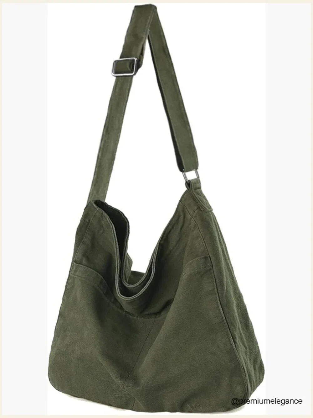 Large Canvas Crossbody Hobo Bag with Pockets for Women